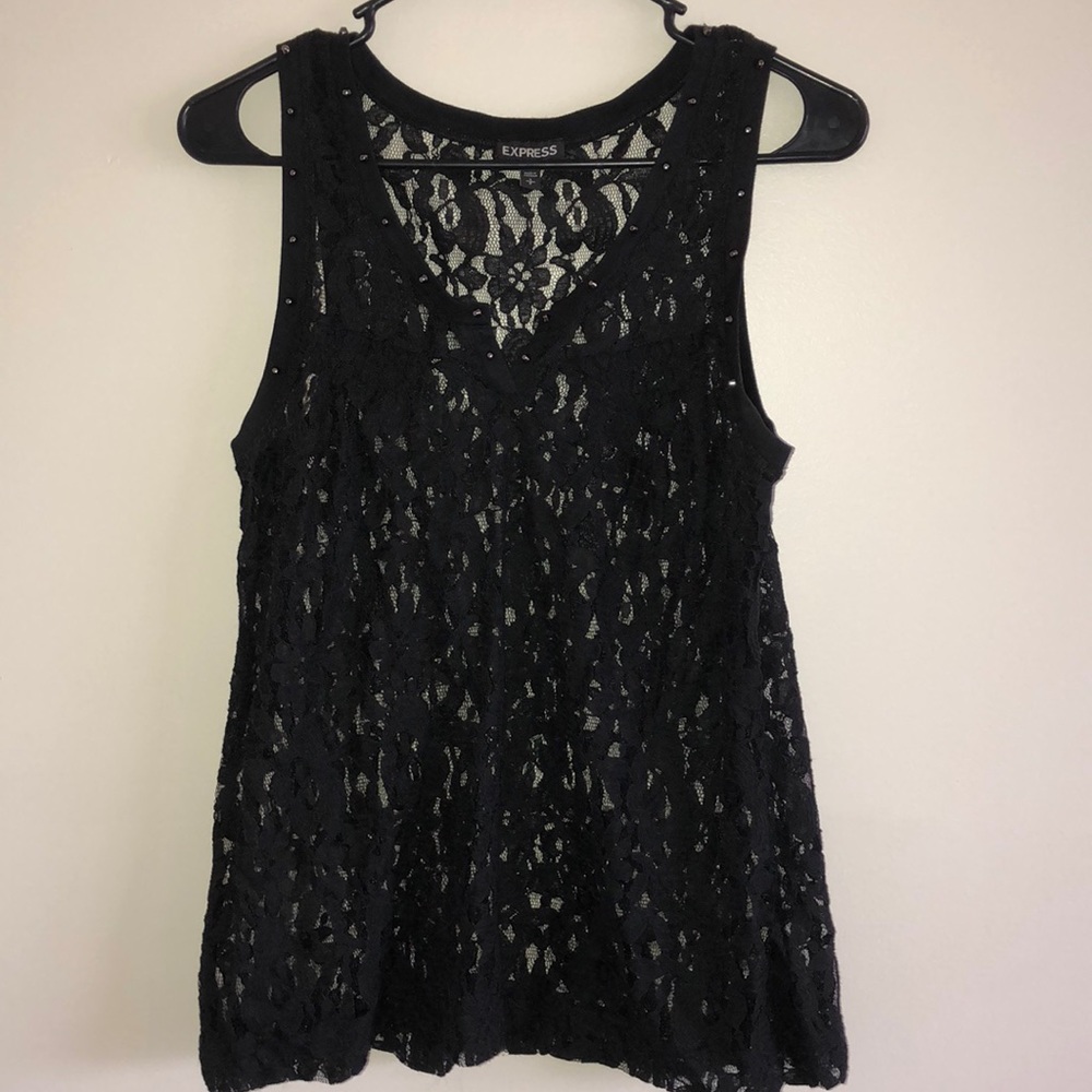 Studded Lace Tank Top